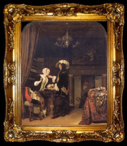 framed  Frans van Mieris The Gentleman in the shop, ta009-2